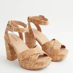 Torrid 4INCH cork platform size 10